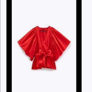 Zara Red Blouse
